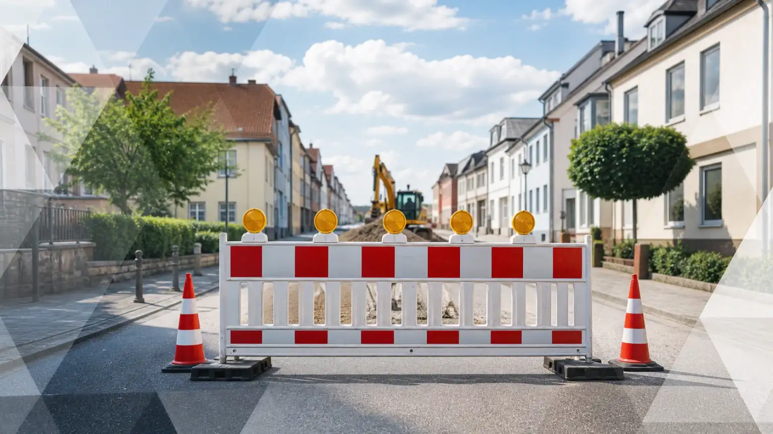 Schleußiger Weg in Leipzig vorübergehend gesperrt