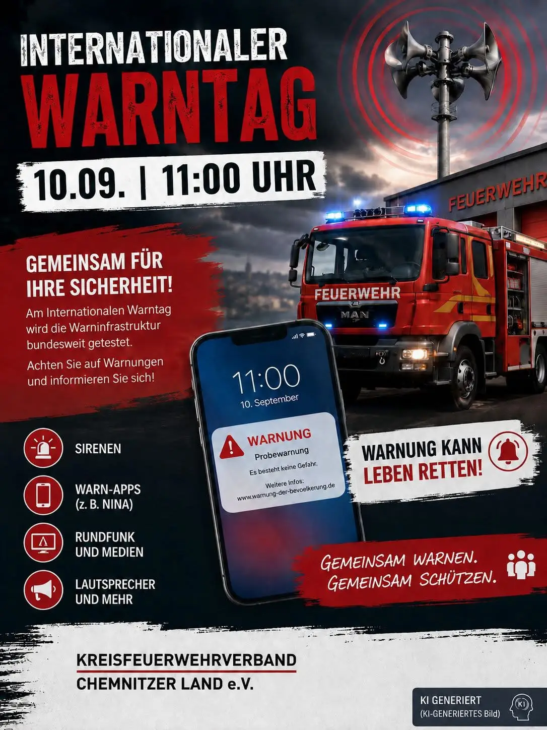Limbach-Oberfrohna testet umgerüstete Sirenen beim bundesweiten Warntag
